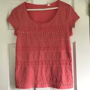 Short Sleeve Chico’s Laced Shirt